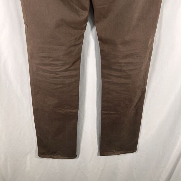 J Brand Kane Pants Men's 32 Brown Cotton Blend Pockets Button Zip - Picture 8 of 11